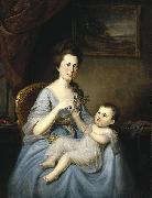 Charles Willson Peale Mrs. David Forman and Child Spain oil painting artist